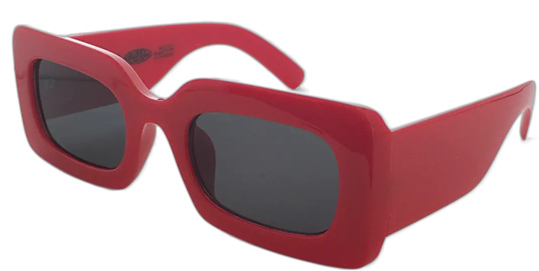  Rhubic Square Sunglasses In Ruby Red 3d Glass Png Square Glasses Png