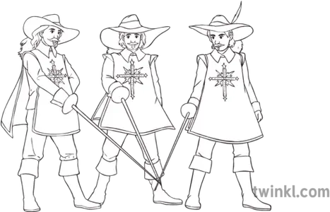  The Three Musketeers Ks3 Black And Three Musketeers Black And White Png 3 Musketeers Logo