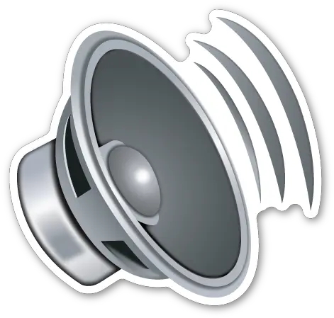  Download Speaker With Three Sound Waves Speaker Sticker Png Wave Emoji Png