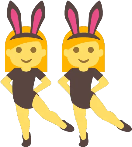  Woman With Bunny Ears Emoji Vector Icon Png Transparent