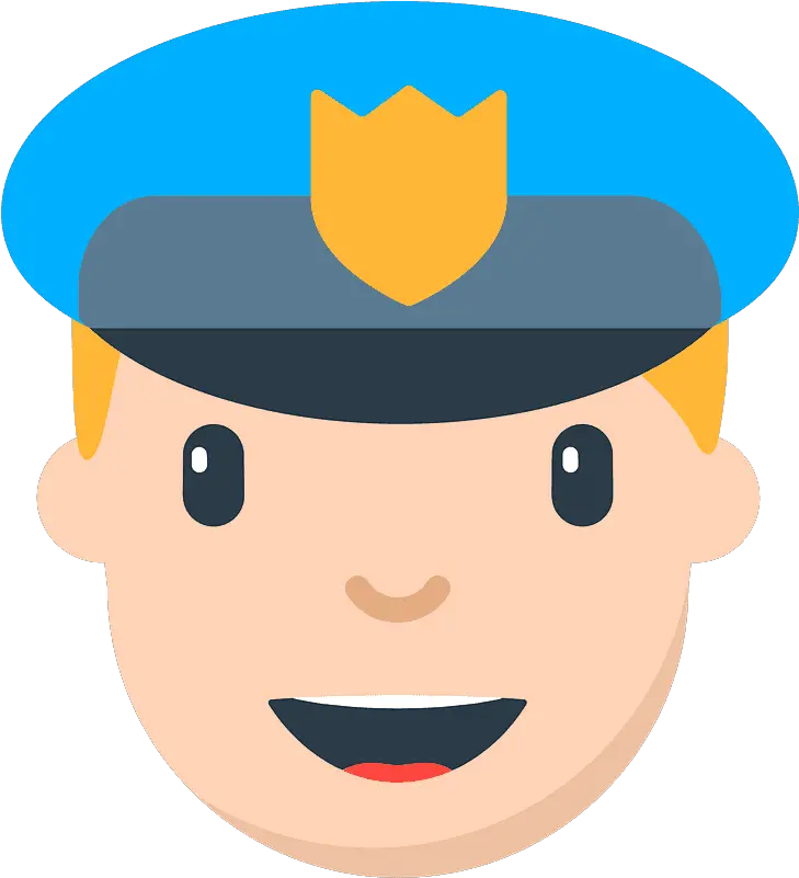  Police Officer Emoji Clipart Free Download Transparent Png Police Officer Cartoon Face Cop Hat Png