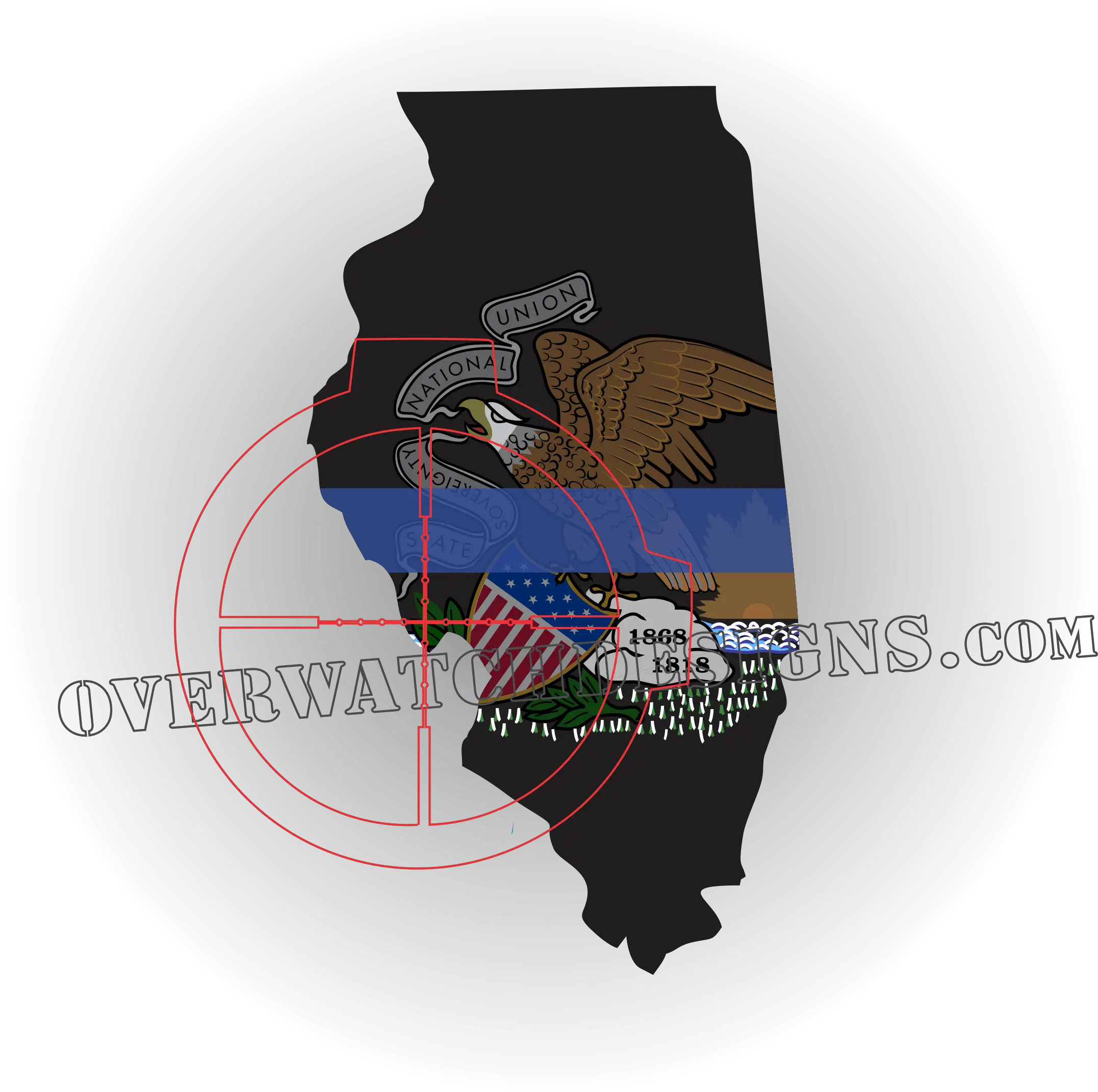  Download Illinois Thin Line Sticker Illinois Png Thin Line Png