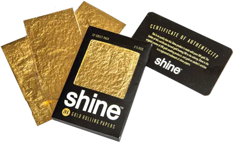  Shine 24k Gold Rolling Papers Png