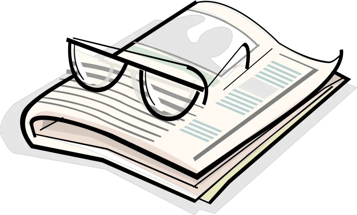  Reading Glasses And Newspaper Vector Image Glasses Newspaper Png Reading Glasses Png