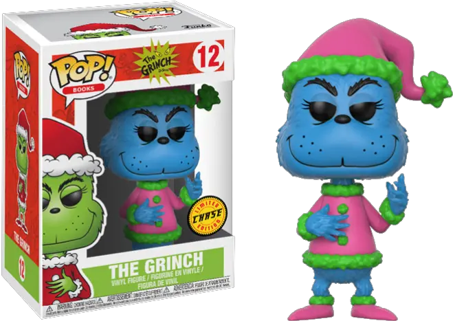  Download Pop Figure The Grinch Santa Chase Funko Funko Pop The Grinch Chase Png Grinch Transparent