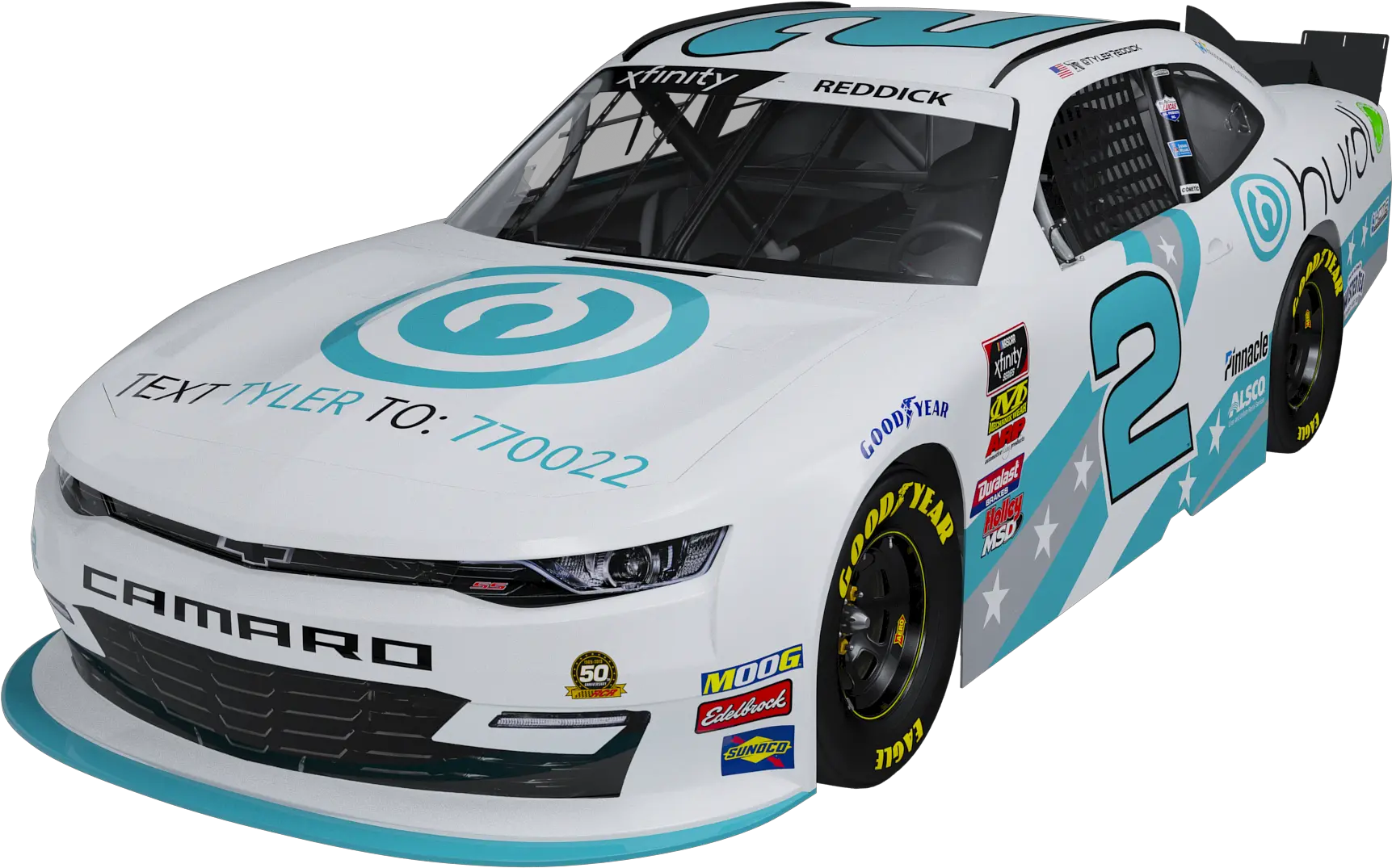  Hurdl Joins Rcr Tyler Reddick For 2019 Dolly Parton Race Car Png Nascar Png