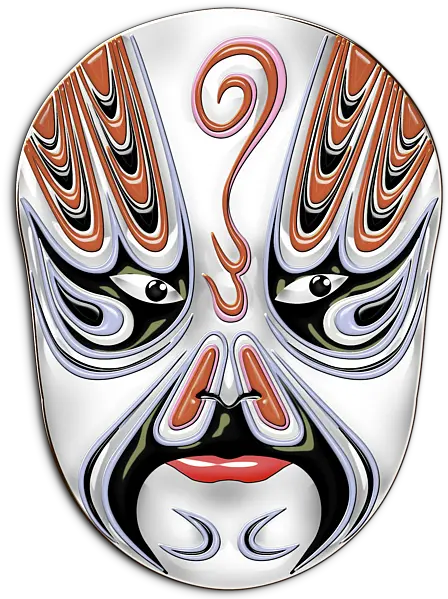  Peking Opera Face Paint Masks Chong Houhu Shower Curtain Peking Opera Png Face Paint Png