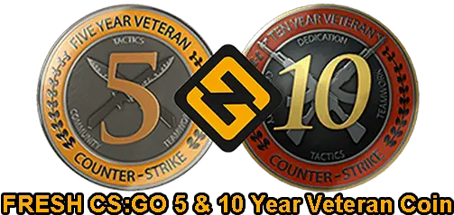  Csgo 5 U0026 10 Year Veteran Coin Fresh Account Good Life Recordings Png Csgo Png