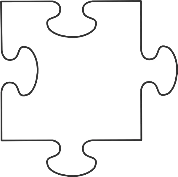  White Puzzle Piece Transparent Png Piece Puzzle Drawing Puzzle Pieces Png