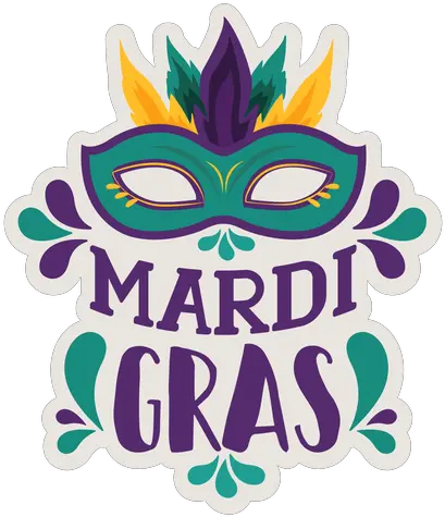  Mardi Gras Domino Mask Sticker Transparent Png U0026 Svg Illustration Mardi Gras Beads Png