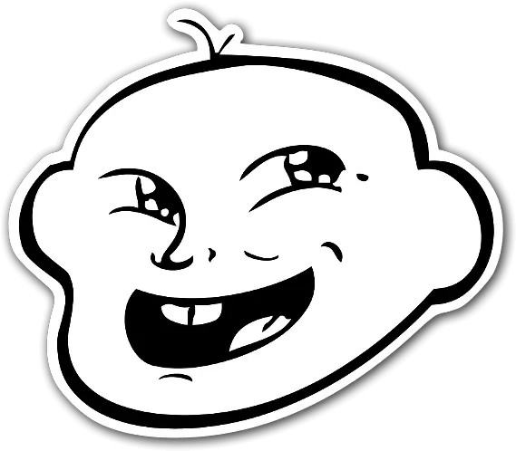  Download Hd Baby Meme Sticker Baby Troll Face Png Troll Face Png No Background