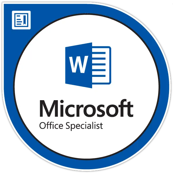  Microsoft Office Specialist U2022 My Online Training Hub Mos Word 2016 Png Microsoft Azure Logos