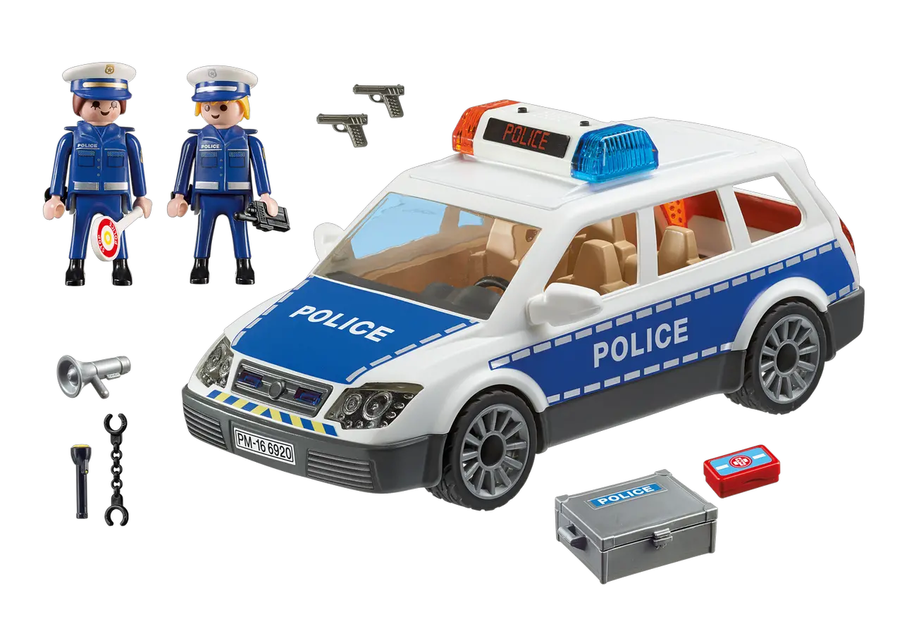  Squad Car With Lights And Sound 6920 Playmobil United Png Cop Car Png