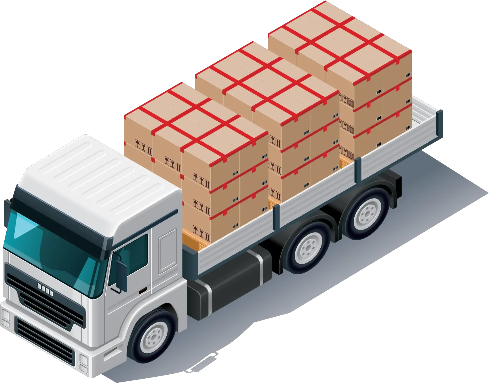  Pickup Truck Cargo Semi Cargo Png Semi Truck Png