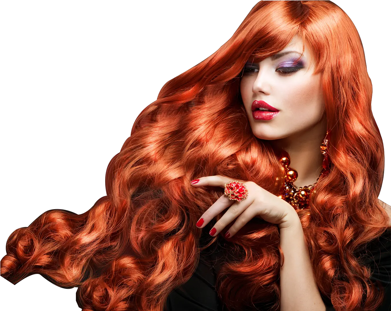  Hair Strand Png Red Hair Model Png Women Hair Png