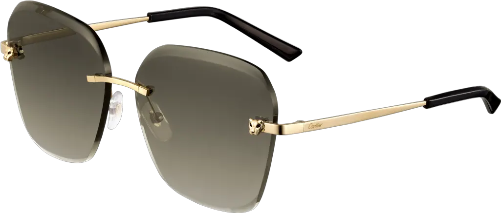  De Cartier Sunglasses Panthere Cartier Sunglasses Women Png Square Glasses Png