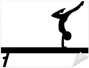  Sticker Gymnastics Beam Pixersus Poutre Gymnastique Dessin Png Balance Beam Icon