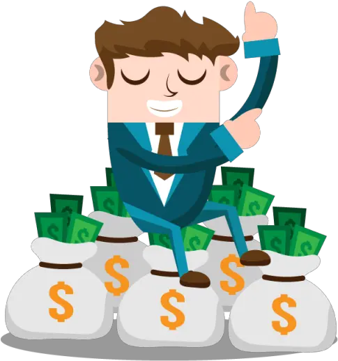  Clipart Explosion Money Transparent Person With Lots Of Money Cartoon Png Money Clipart Transparent