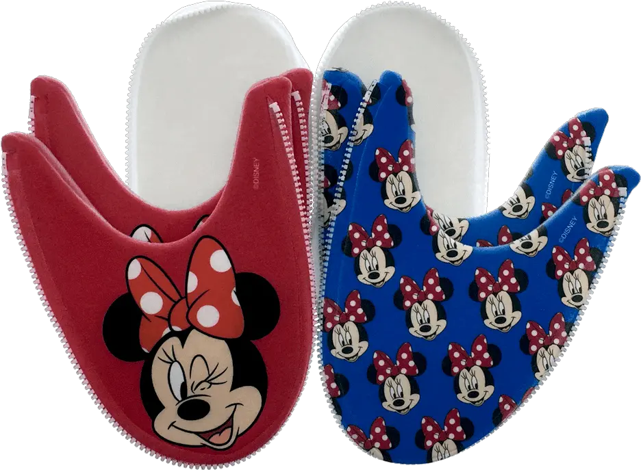  Minnie Mouse Style Red And Blue Mix Nmatch Zlipperz Set Cartoon Png Minnie Mouse Face Png