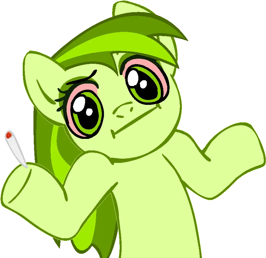  Weed Pony Shrug Pony Shrug Template Full Size Png My Little Pony Meme Png Shrug Emoji Png