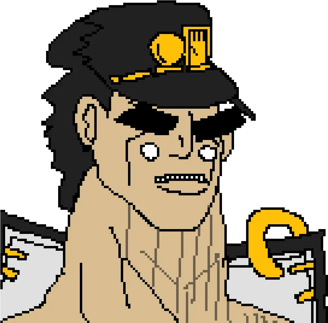  Editing Jotaro Free Online Pixel Art Drawing Tool Pixilart Peaked Cap Png Jotaro Icon