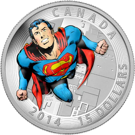  Superman Gets Limited Edition Coins From Canadian Mint Superman Moedas Canadenses Png Superman Flying Png