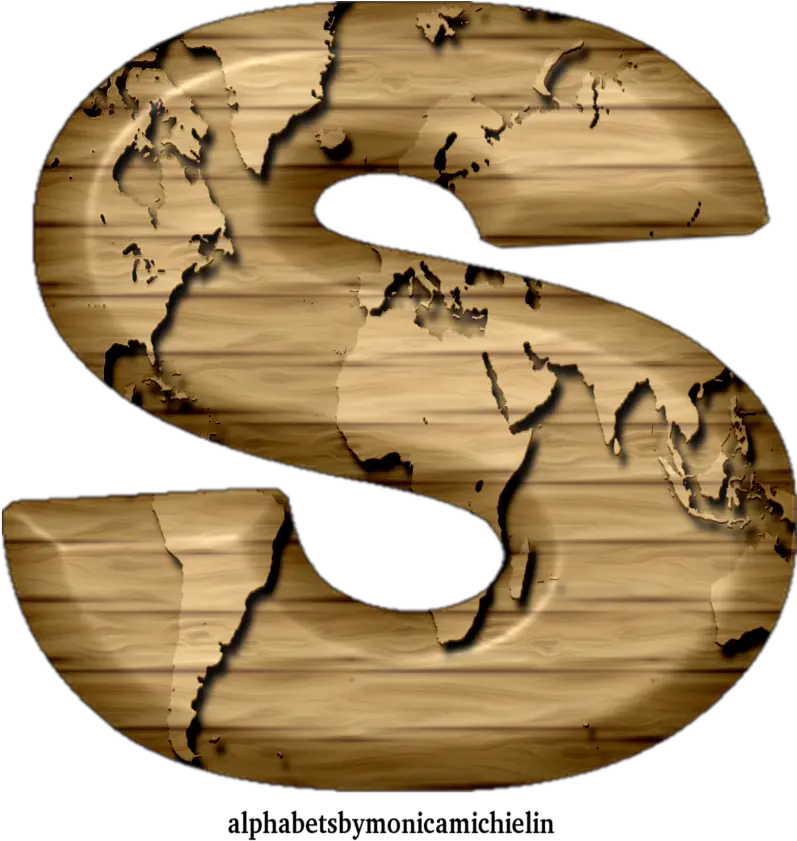  Monica Michielin Alphabets Wood World Map Alphabet Letter Art Png Alphabet Icon Png