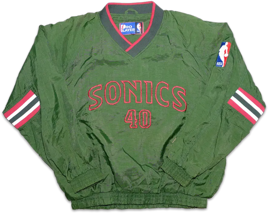  Vintage Pro Layer Seattle Supersonics Windbreaker Xlarge Long Sleeve Png Seattle Supersonics Logo
