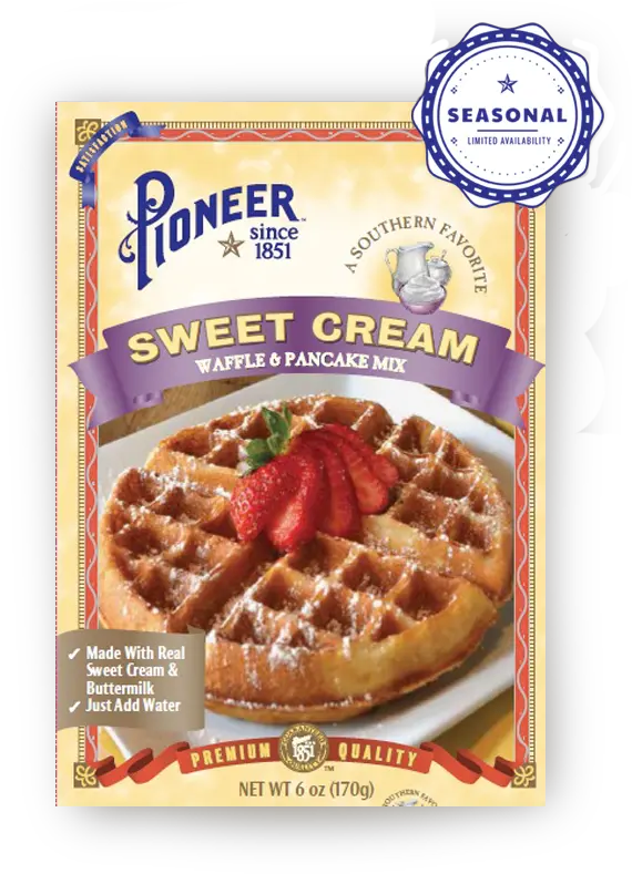  Pioneer Sweet Cream Waffle U0026 Pancake Mix Belgian Waffle Png Waffle Transparent