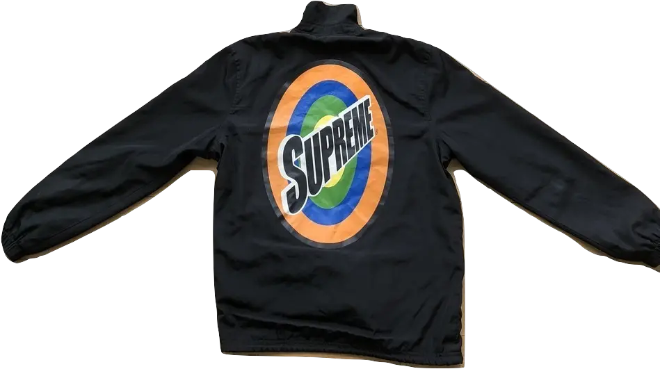  Supreme Tide Logo Coach Jacket Black Long Sleeve Png Tide Logo Png