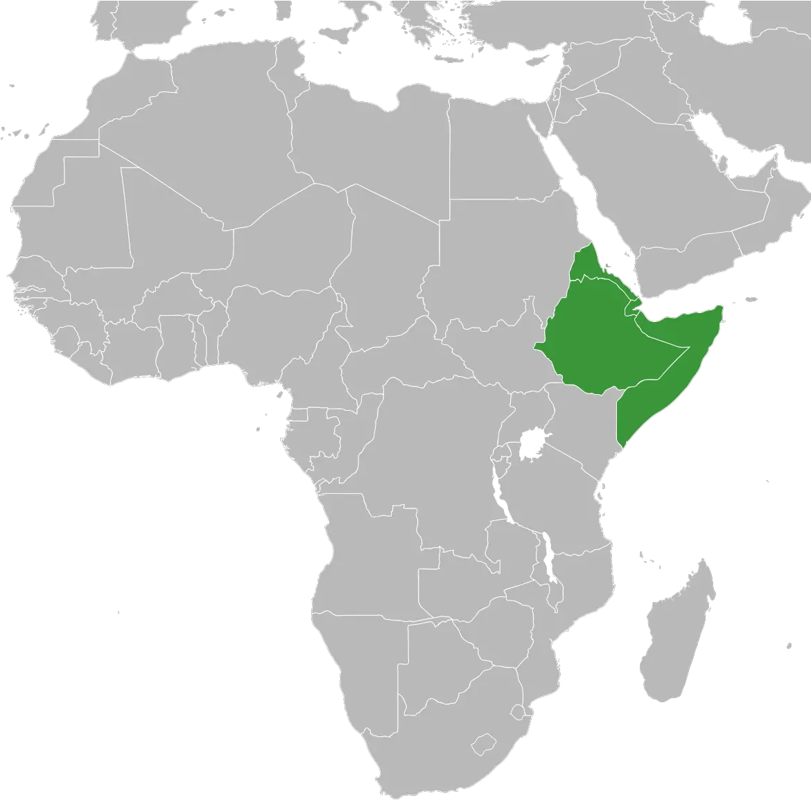  Conflicts In The Horn Of Africa Wikipedia Horn Of Africa On A World Map Png Horns Transparent