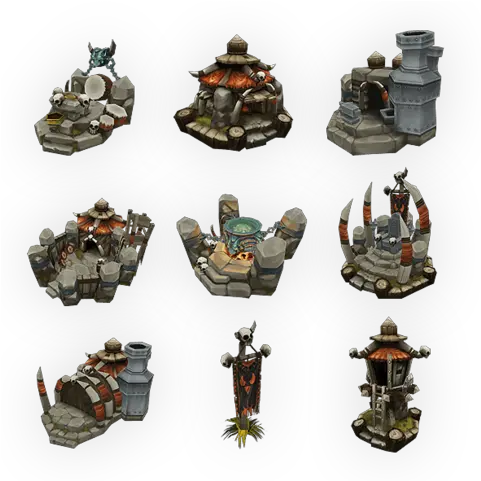  Low Poly 3d Buildings Hand Painted Textures Texture Casquette Camo Chasse Koep Png Orc Icon