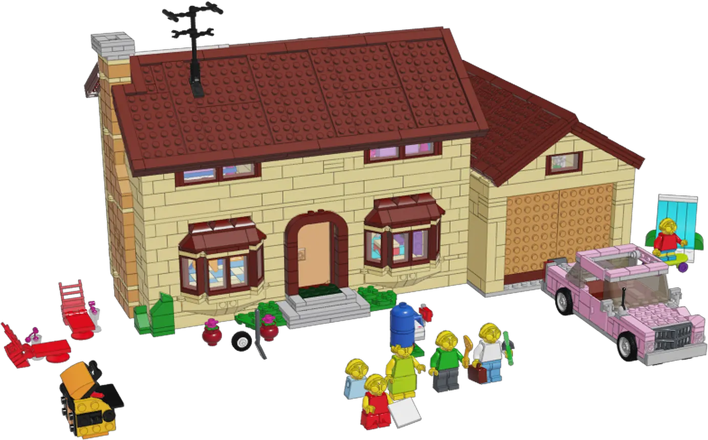  Mecabrickscom Lego Set 71006 1 The Simpsons House Lego Mecabricks House Png Ned Flanders Png