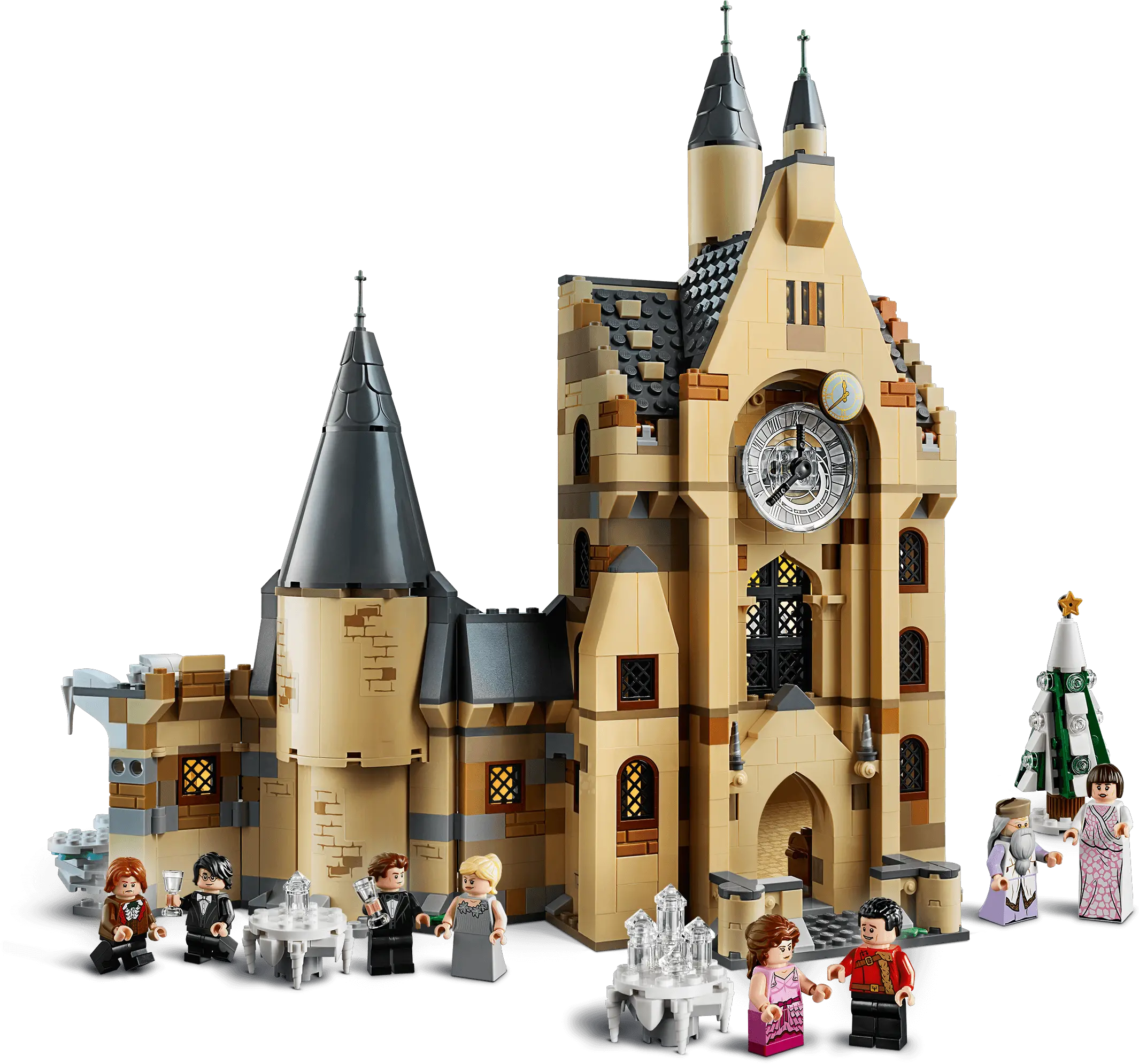  Fire Hogwarts Castle Clock Tower 75948 Lego Harry Clock Tower Png Hogwarts Castle Png