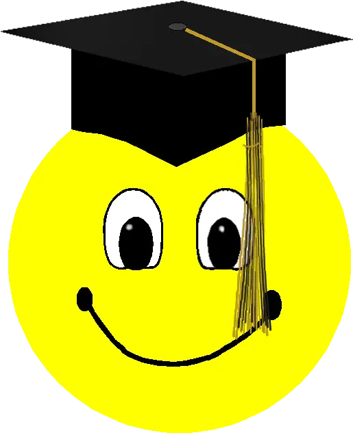  Smileys Clipart Success Smiley Face With Graduation Cap Smiley Face With Graduation Cap Png Grad Cap Png