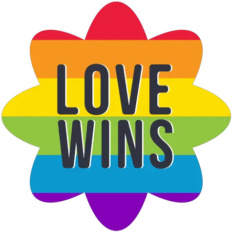  Love Wins Rainbow Lgbt Sticker Transparent Png U0026 Svg Love Is Love Transparent Gay Flag Png