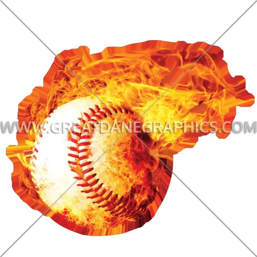  Fireball Baseball Production Ready Artwork For T Shirt Transparent Png Flaming Baseball Fireball Transparent