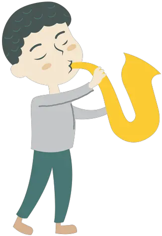  Boy Playing Saxophone Cartoon Transparent Png U0026 Svg Vector Niño Tocando Png Saxophone Transparent Background