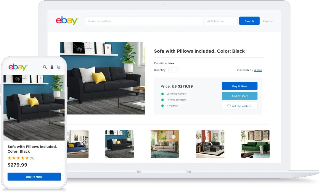  Connect Ebay With Your Online Store Bigcommerce Web Page Png Ebay Png