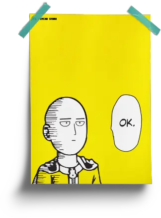  One Punch Man Anime Posters India Ok One Punch Man Ok Poster Png Saitama Png