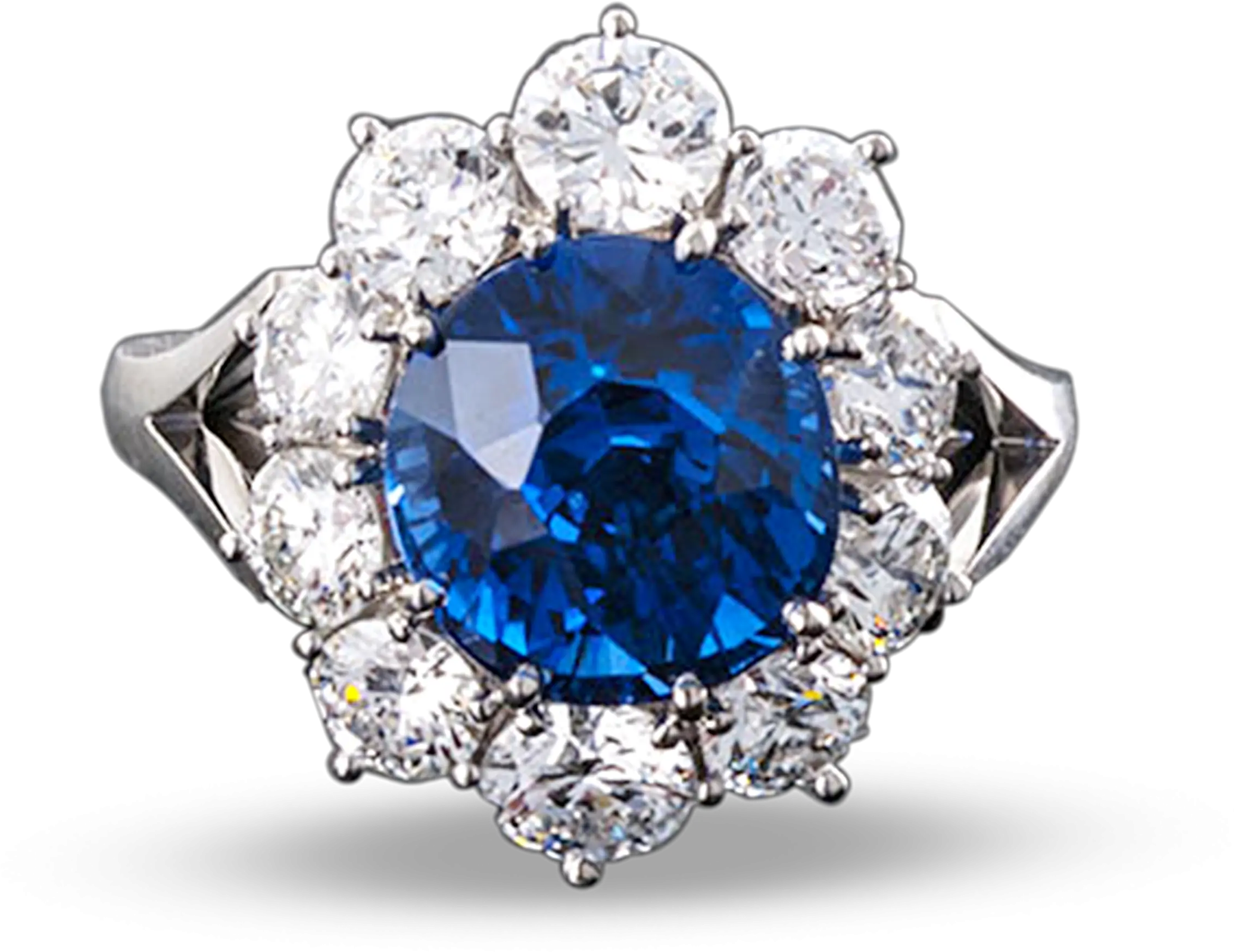  Download Untreated Burma Sapphire Ring Diamond Full Diamond Png Sapphire Png