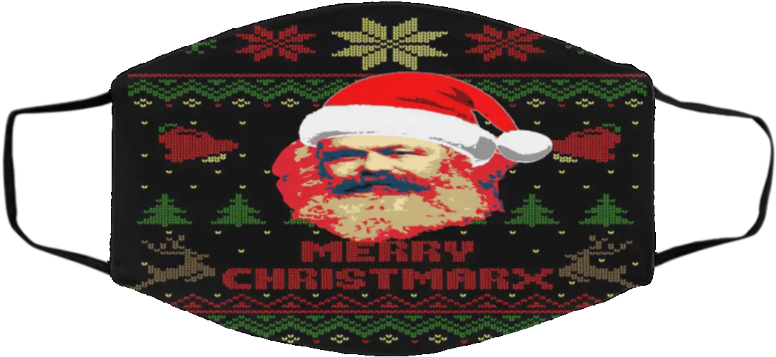  Karl Marx Merry Ugly Christmars Black Face Mask Qfinder Husqvarna Logo Png Karl Marx Png