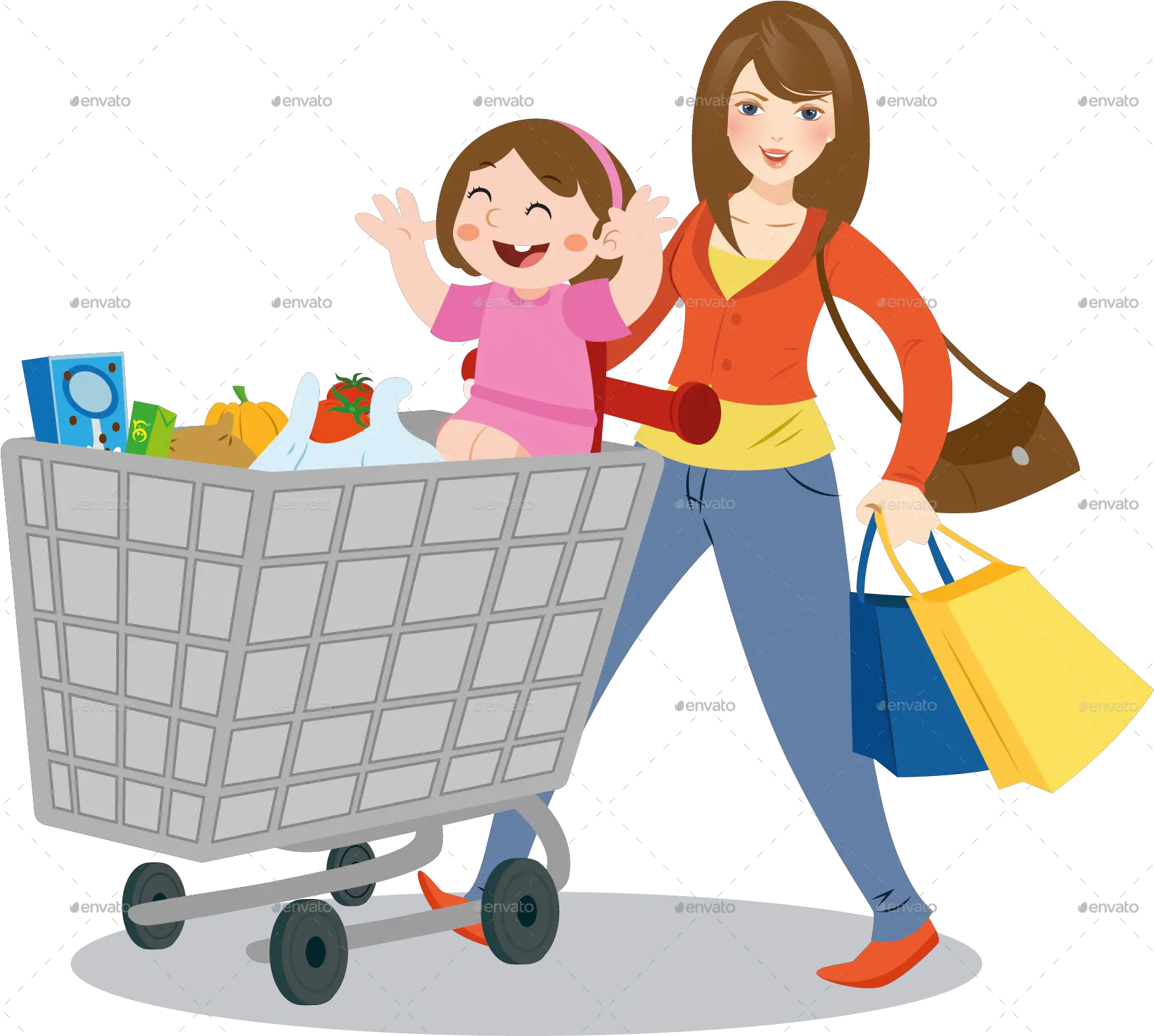  Download Mom Grocery Shopping Clipart Grocery Store Shopping Clipart Png Mom Png