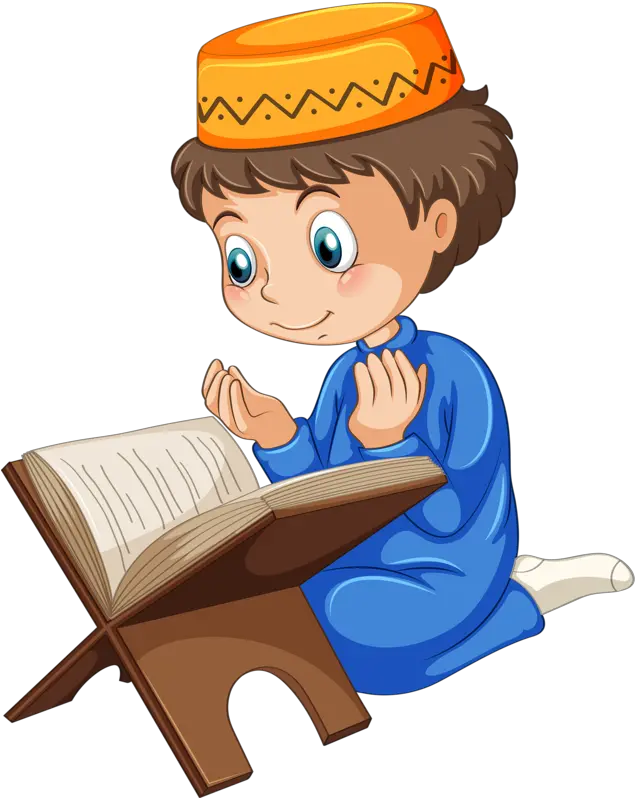  Reading Vector Al Quran Transparent Muslim Cartoon Png Quran Png