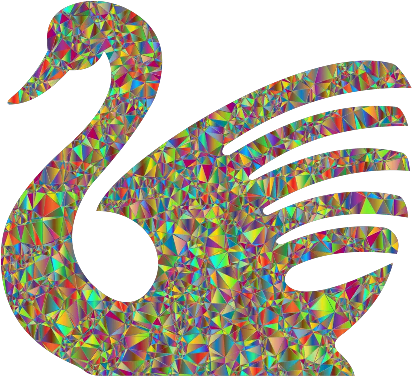  Linegoosemute Swan Png Clipart Royalty Free Svg Png Polychromatic Design Swan Png