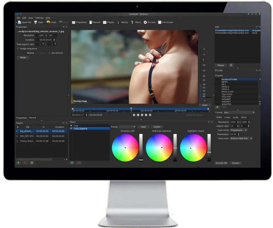  Shotcut Full List Of Features Linux Video Editor Png Blur Overlay Png