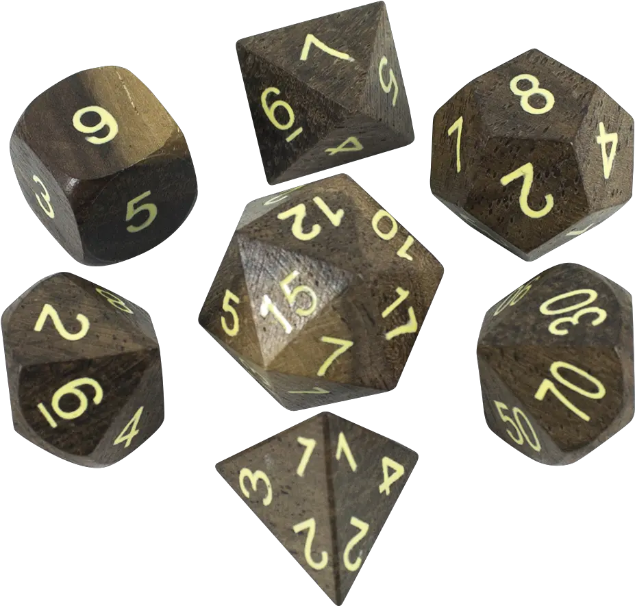  Wooden Dnd Dice Full Set Of Dnd Dice Png Dnd Dice Png