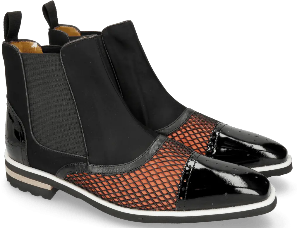  Lance 22 Patent Net Black Lycra Orange Melvin U0026 Hamilton Ankle Boot Png Lance Png