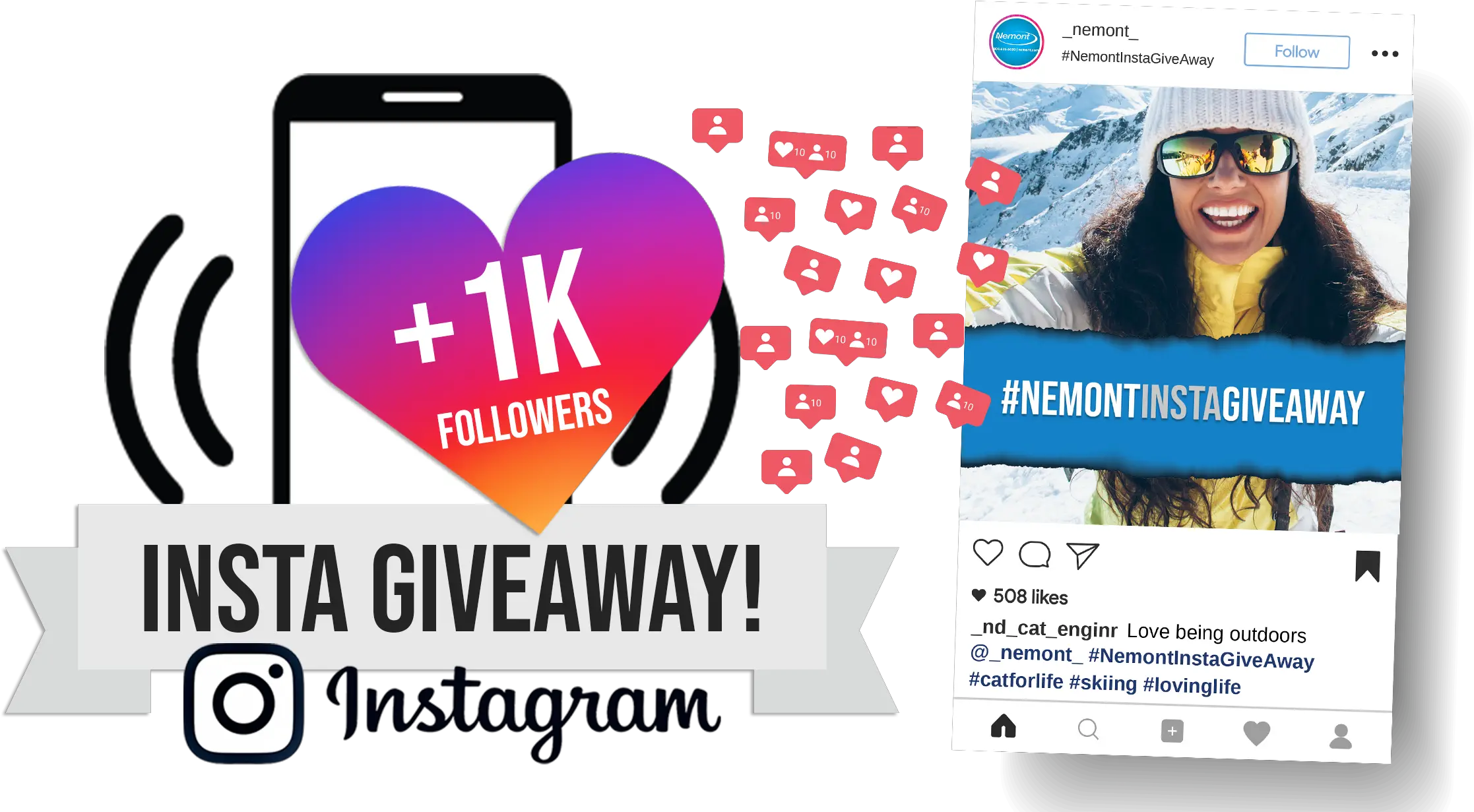  Instagram 1k Followers Giveaway Png