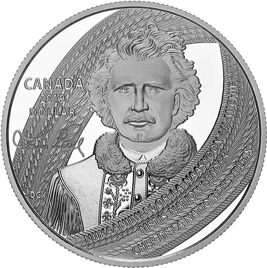  2019 Special Edition Proof Dollar Louis Riel Father Of Louis Riel Mint Coin Png Coin Transparent